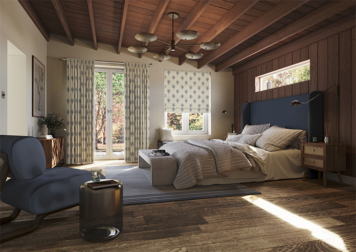 Emily Bond Yew Tree, Navy - Made to Measure Curtains - Image 7